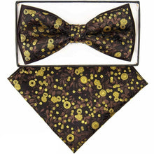 Load image into Gallery viewer, Vittorio Farina Two Tone Designer Bow Tie & Pocket Square