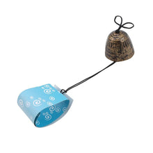 Load image into Gallery viewer, Temple Bell Pendant Lucky Wind Chimes Japanese Lucky Feng Shui Small Wind Chime Sound Clapper Home Garden Outdoor Decor Gift Cast Iron Outdoor For Good Luck Home Garden Patio Hanging Decoration Gift