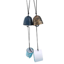 Load image into Gallery viewer, Temple Bell Pendant Lucky Wind Chimes Japanese Lucky Feng Shui Small Wind Chime Sound Clapper Home Garden Outdoor Decor Gift Cast Iron Outdoor For Good Luck Home Garden Patio Hanging Decoration Gift