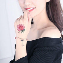 Load image into Gallery viewer, Temporary 3D Rose Flower Tattoos Sticker Body Art Tattoo Sticker Waterproof Luxury Tattoo Rose Lotus Flower Fashion Sticker For Womens