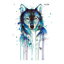 Load image into Gallery viewer, Temporary Animal Head Wolf Design Waterproof Body Sticker Fashion Tattoo For Womens Mens