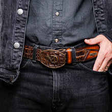 Load image into Gallery viewer, Texas Belt Aged Brown