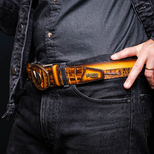 Load image into Gallery viewer, Texas Belt Mustard / Brown