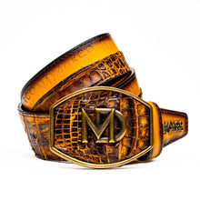 Load image into Gallery viewer, Texas Belt Mustard / Brown