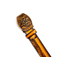 Load image into Gallery viewer, Texas Belt Mustard / Brown