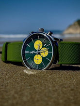 Load image into Gallery viewer, Green and Yellow Chronograph