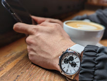 Load image into Gallery viewer, White and Black Chronograph