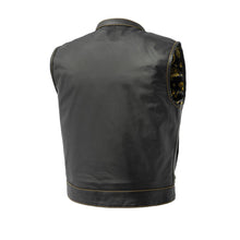 Load image into Gallery viewer, The Club Cut Men's Motorcycle Leather Vest, Multiple Color Options