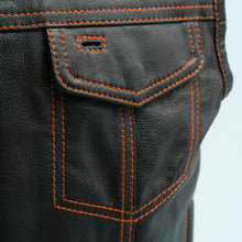 Load image into Gallery viewer, The Club Cut Men's Motorcycle Leather Vest, Multiple Color Options
