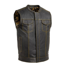 Load image into Gallery viewer, The Cut Men's Motorcycle Leather Vest, Multiple Color Options