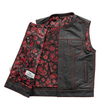 Load image into Gallery viewer, The Cut Men's Motorcycle Leather Vest, Multiple Color Options