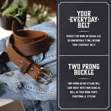 Load image into Gallery viewer, The Double Down Belt Rustic Leather Belt
