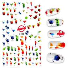 Load image into Gallery viewer, The New 3D Nail Sticker Cool English Letter stickers for nail Foil Love Heart Design Fashion Manicure Stickers Girls Manicure Decoration Nail Art Supplies 3D Self-Adhesive Nail Decals Designer Nail Stickers for Acrylic Nails