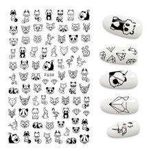 Load image into Gallery viewer, The New 3D Nail Sticker Cool English Letter stickers for nail Foil Love Heart Design Fashion Manicure Stickers Girls Manicure Decoration Nail Art Supplies 3D Self-Adhesive Nail Decals Designer Nail Stickers for Acrylic Nails