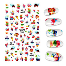 Load image into Gallery viewer, The New 3D Nail Sticker Cool English Letter stickers for nail Foil Love Heart Design Fashion Manicure Stickers Girls Manicure Decoration Nail Art Supplies 3D Self-Adhesive Nail Decals Designer Nail Stickers for Acrylic Nails