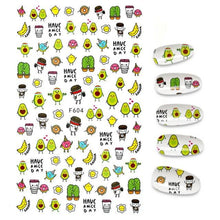 Load image into Gallery viewer, The New 3D Nail Sticker Cool English Letter stickers for nail Foil Love Heart Design Nails Accessories Fashion Manicure Sticker Stickers Girls Manicure Decoration Nail Art Supplies 3D Self-Adhesive Nail Decals Designer Nail Stickers for Acrylic Nails