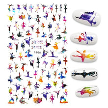 Load image into Gallery viewer, The New 3D Nail Sticker Cool English Letter stickers for nail Foil Love Heart Design Nails Accessories Fashion Manicure Sticker Stickers Girls Manicure Decoration Nail Art Supplies 3D Self-Adhesive Nail Decals Designer Nail Stickers for Acrylic Nails