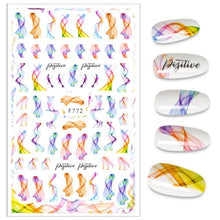 Load image into Gallery viewer, The New 3D Nail Sticker Cool English Letter stickers for nail Foil Love Heart Design Nails Accessories Fashion Manicure Sticker Stickers Girls Manicure Decoration Nail Art Supplies 3D Self-Adhesive Nail Decals Designer Nail Stickers for Acrylic Nails