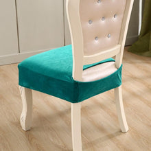 Load image into Gallery viewer, Thick Velvet Seat Cover Chair Slipcovers For Dining Room Chair Protector Chair Cover Elastic Solid Stretch Chair Cover Dining Room Chair Seat Covers Stretch Chair Seat Cushion Slipcovers Furniture Protector