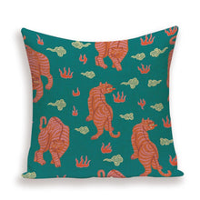 Load image into Gallery viewer, Tiger Cushion Case Autumn Jungle Home Decor Pillows Cases Leopard Printed Animal Throw Pillow Covers Decorative Pillowcase Soft Cushion Covers For Bedroom Sofa Bed Linen Pillow Covers 45X45CM