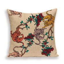 Load image into Gallery viewer, Tiger Cushion Case Autumn Jungle Home Decor Pillows Cases Leopard Printed Animal Throw Pillow Covers Decorative Pillowcase Soft Cushion Covers For Bedroom Sofa Bed Linen Pillow Covers 45X45CM