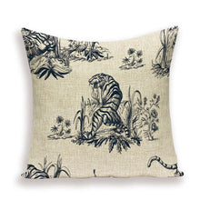 Load image into Gallery viewer, Tiger Cushion Case Autumn Jungle Home Decor Pillows Cases Leopard Printed Animal Throw Pillow Covers Decorative Pillowcase Soft Cushion Covers For Bedroom Sofa Bed Linen Pillow Covers 45X45CM