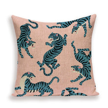 Load image into Gallery viewer, Tiger Cushion Case Autumn Jungle Home Decor Pillows Cases Leopard Printed Animal Throw Pillow Covers Decorative Pillowcase Soft Cushion Covers For Bedroom Sofa Bed Linen Pillow Covers 45X45CM