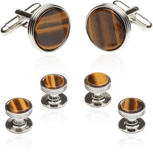 Load image into Gallery viewer, Tigers Eye Formal Set in Silver