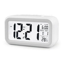 Load image into Gallery viewer, Time and Temperature Digital Table Snooze Alarm Clock LCD Display Bedside Alarm Clock with Snooze Backlight Night Light Date and Temperature Sleep Timer for for Heavy Sleepers Children Wake Up Kids Alarm Clock Night Light for Children Desk Clock
