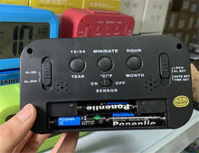 Load image into Gallery viewer, Time and Temperature Digital Table Snooze Alarm Clock LCD Display Bedside Alarm Clock with Snooze Backlight Night Light Date and Temperature Sleep Timer for for Heavy Sleepers Children Wake Up Kids Alarm Clock Night Light for Children Desk Clock