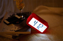 Load image into Gallery viewer, Time and Temperature Digital Table Snooze Alarm Clock LCD Display Bedside Alarm Clock with Snooze Backlight Night Light Date and Temperature Sleep Timer for for Heavy Sleepers Children Wake Up Kids Alarm Clock Night Light for Children Desk Clock