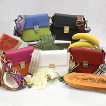 Load image into Gallery viewer, Compact Leather Crossbody Handbag - Cabernet