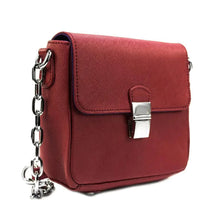 Load image into Gallery viewer, Compact Leather Crossbody Handbag - Cabernet