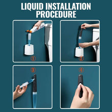 Load image into Gallery viewer, Toilet Brush with Toilet Cleaner Dispenser Easily Clean Dead Corner Bathroom Cleaning Accessories Toilet Brush With Holder Set Toilet Bowl Cleaner Brush With Soap Dispense