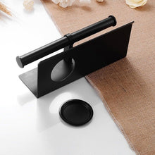 Load image into Gallery viewer, Toilet Paper Holder Phone Bathroom Roll Holder Aluminum Paper Holder with Shelf Black Double Paper Towel Holder Wall Mount Tissue Roll Hanger With Storage Shelf Space Aluminum Self Adhesive With Glue Wall Mount With Screws