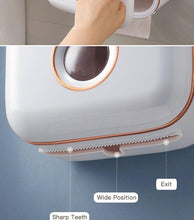 Load image into Gallery viewer, Toilet Paper Holder Stand Wall Mounted Waterproof Paper Towel Dispenser Holder Tissue Box Toilet Roll Holder For Toilet Paper Toilet Paper Roll Holder With Shelf And Drawer Adhesive Bathroom Tissue Box Holder Wall Mount Facial Toilet Tissue Paper Storage