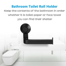 Load image into Gallery viewer, Toilet Paper Holder Super Storage Suction Cup Wall Mount Removable Rack Suction Cup Toilet Paper Holder Wall Mount Plastic Tissue Roll Dispenser For Bathroom And Kitchen