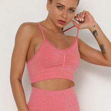 Load image into Gallery viewer, Push Up Sports Tops Fitness For Women And Girls Sport Female Sport Gym Top Padded Gym Brassiere Sports