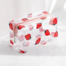 Load image into Gallery viewer, Transparent Flower Print Pencil Case For Students Classic Stationery Case Large Capacity Pencil Bag