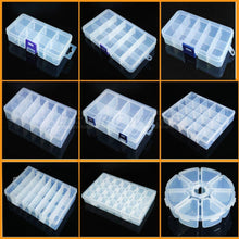 Load image into Gallery viewer, Transparent Plastic Box Screw Compartment Box Jewelry Earring Display Case Container Clear Terminal Organizer Tool Storage boxes Multiple Compartments Jewelry Storage Container