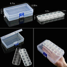 Load image into Gallery viewer, Transparent Plastic Storage Jewelry Box Compartment Adjustable Container For Beads Earring Box For Jewelry Rectangle Box Case Storage Container for Jewelry Beads Earring