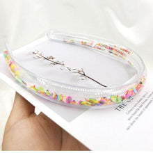 Load image into Gallery viewer, Transparent Quicksand Headbands for Children Kids Girls Fashion Glitter Sequin Teeth Hairbands Bezel Hair Hoops Gorgeous Hair Accessories For Women