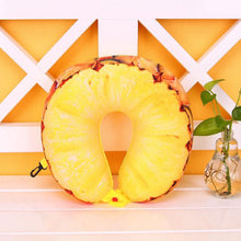 Load image into Gallery viewer, Travel Memory Foam Fruit U Shaped Travel Pillow Neck Support Head Rest Headrest Cushion Pillow Pillow Kids Newborn Travel Neck Pillow U-Shape For Car Headrest Air Cushion Child Car Seat Head Support Infant Baby Cotton U-shaped Pillow