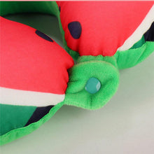 Load image into Gallery viewer, Travel Memory Foam Fruit U Shaped Travel Pillow Neck Support Head Rest Headrest Cushion Pillow Pillow Kids Newborn Travel Neck Pillow U-Shape For Car Headrest Air Cushion Child Car Seat Head Support Infant Baby Cotton U-shaped Pillow