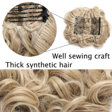 Load image into Gallery viewer, Trending LARGE Comb Clip In Curly Hair Extension Synthetic Hair Pieces Chignon Women Updo Cover Hairpiece Extension Hair Bun Clip in Hair Extension For Volumized Hair Buns For Girls