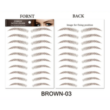 Load image into Gallery viewer, Trendy Waterproof 1 Piece Hair-liked Authentic Eyebrow Tattoo Sticker Waterproof Cosmetics Long Lasting Makeup False Eyebrows Stickers