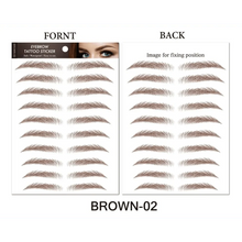 Load image into Gallery viewer, Trendy Waterproof 1 Piece Hair-liked Authentic Eyebrow Tattoo Sticker Waterproof Cosmetics Long Lasting Makeup False Eyebrows Stickers