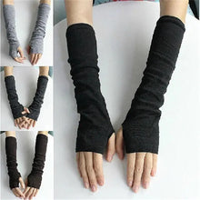 Load image into Gallery viewer, Trendy Winter Long Section Of Wool Fingerless Gloves Casual Wear Gloves In Winter For Women Long Fingerless Gloves Womens Winter Warmer Knitted Arm Sleeve Casual Soft Gloves Arm Warmer