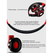 Load image into Gallery viewer, Wireless Headset Bluetooth Earphones and Headphone Foldable Adjustment Bluetooth Wired Headphones TF Card MP3 FM Radios For Online Class Business Trip Travel Video Conference