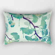 Load image into Gallery viewer, Tropical Plants Flowers Beauty Pattern Pillow Covers Short Plush Tropical Palm Leaves Throw Pillow Cover Summer Exotic Jungle Plant Tropical Palm On The Geometric Cotton LinGEOen Decorative Rectangular Pillowcase Rectangle Small Pillow Cases